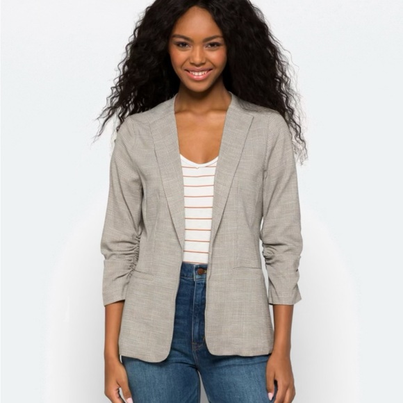 Skies Are Blue Jackets & Blazers - Skies Are Blue Gray Blazer